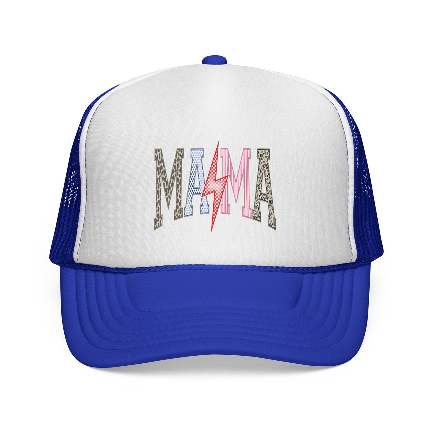Mama Lightning Trucker Cap | Retro Rock Mom Mesh Hat.