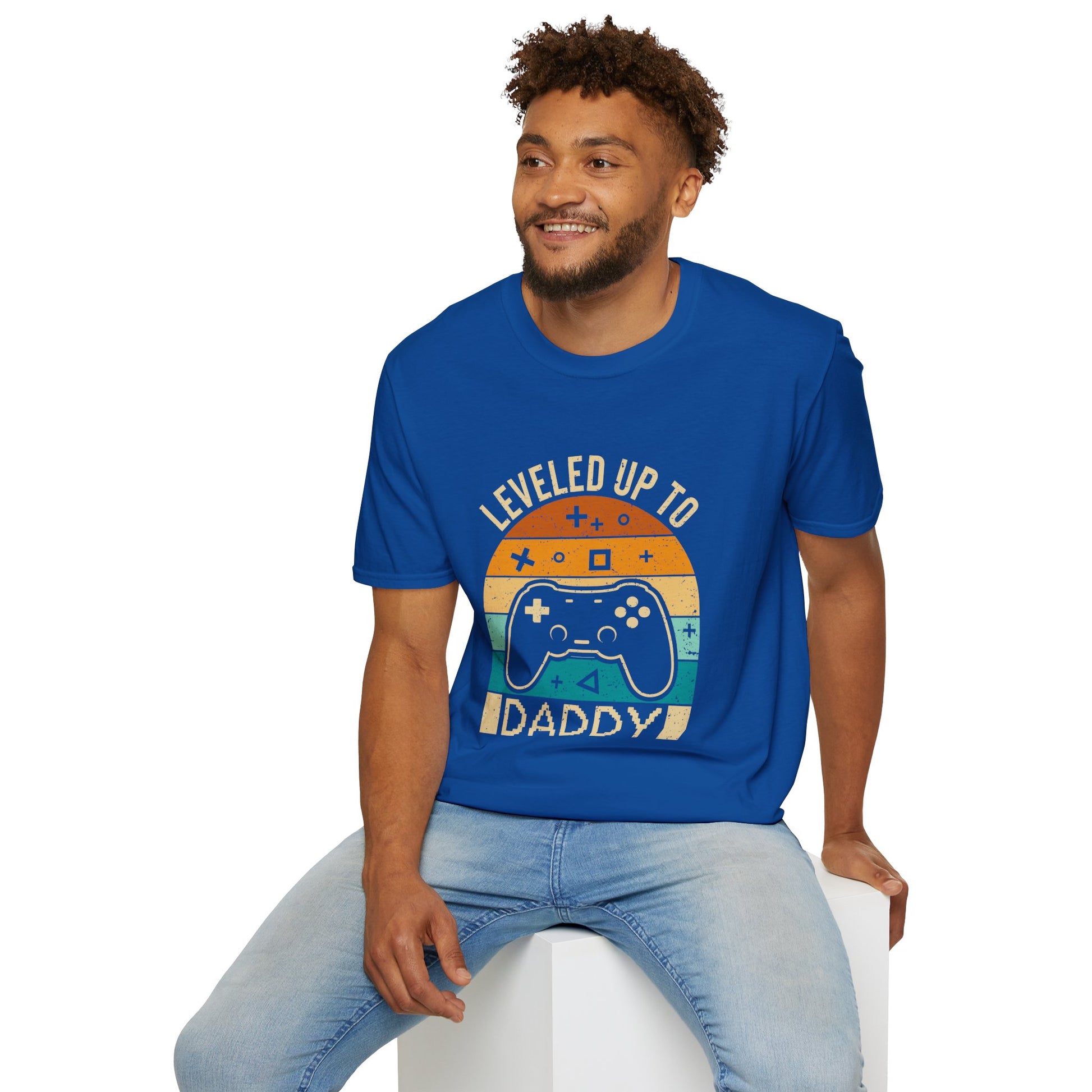 Dad Gamer T-Shirt | Leveled Up To Daddy Controller Tee