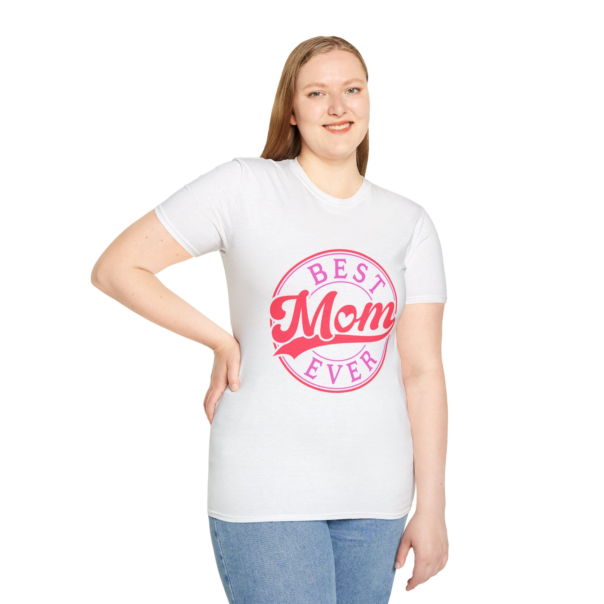 Best Mom Ever T-Shirt | Pink Retro Graphic Tee for Moms