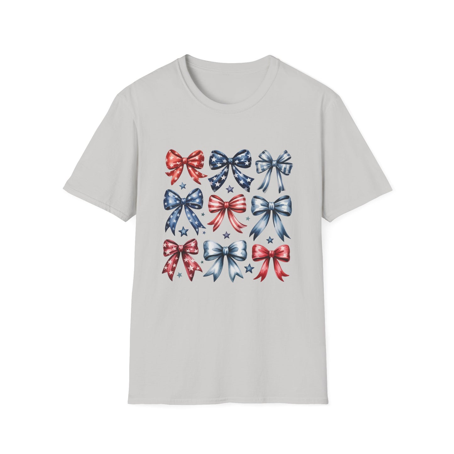 Red White Blue Bows T-Shirt | 4th of July Memorial Day Shirt