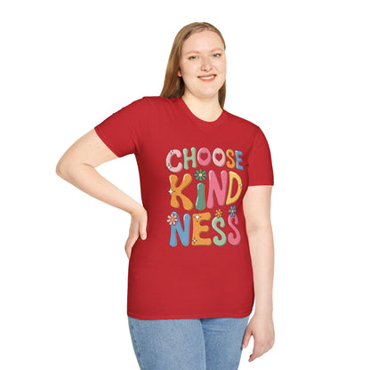 Choose Kindness T-Shirt | Retro Floral Positive Message Tee.