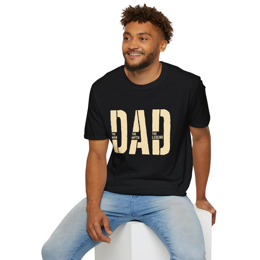 Dad Graphic T-Shirt | Minimal Retro Block Letter Tee.
