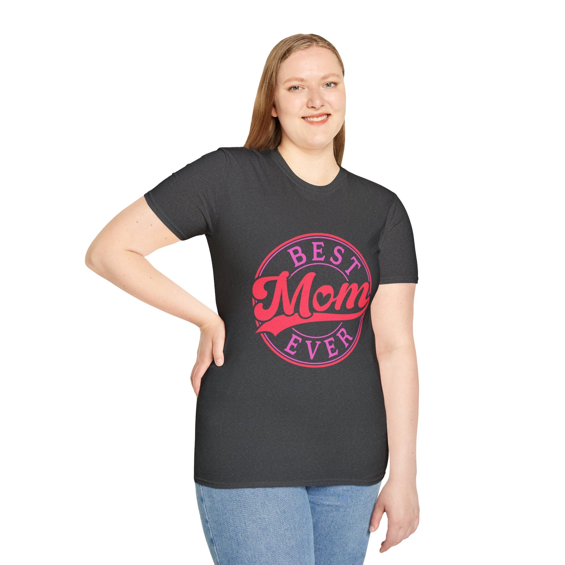 Best Mom Ever T-Shirt | Pink Retro Graphic Tee for Moms