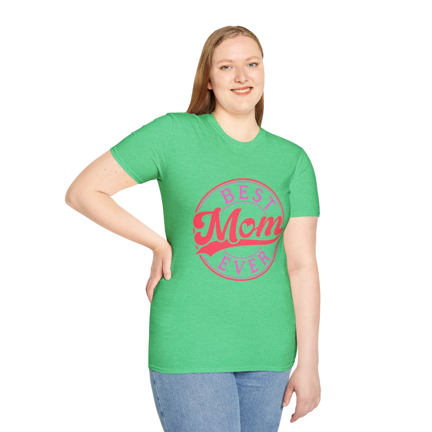Best Mom Ever T-Shirt | Pink Retro Graphic Tee for Moms
