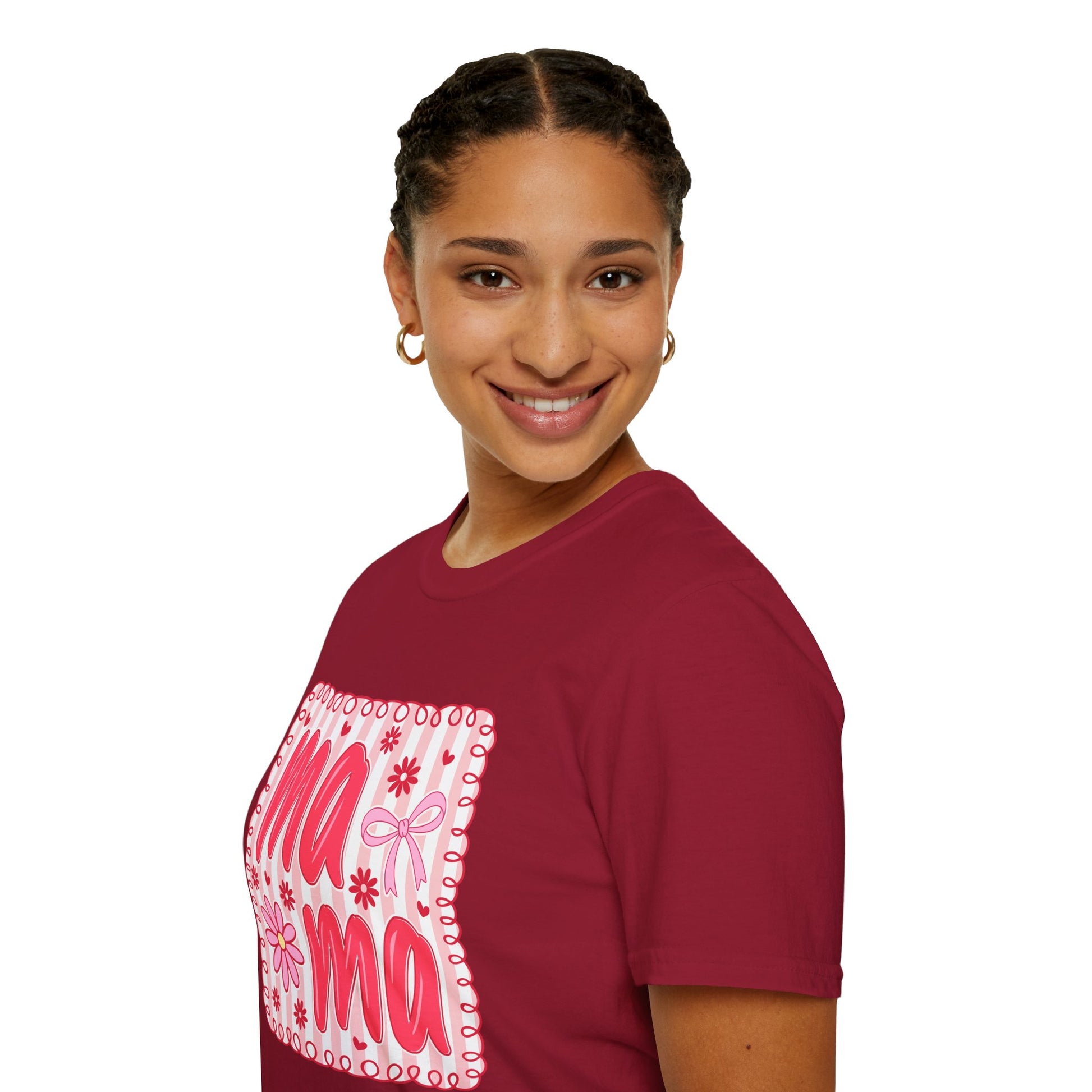 Mama Floral Graphic T-Shirt | Pink Hand lettered Tee.