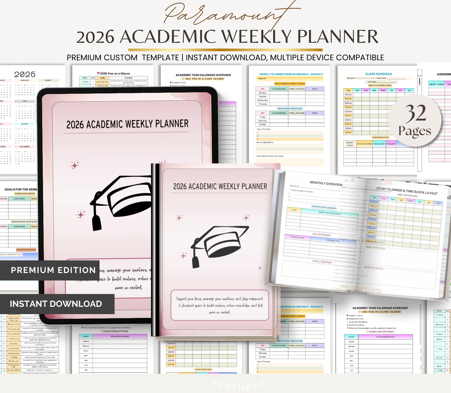 2026 Academic Planner - Boost Study & Productivity