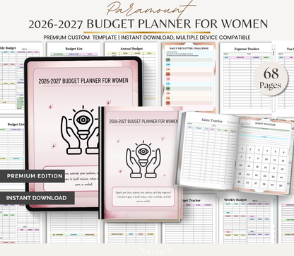 Digital Download 2026–2027 Budget Planner for Women | Finance & Money Management Tracker