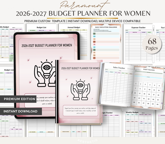 Digital Download 2026–2027 Budget Planner for Women | Finance & Money Management Tracker