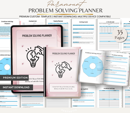 Digital Download Problem Solving Planner | Critical Thinking & Decision Making Journal