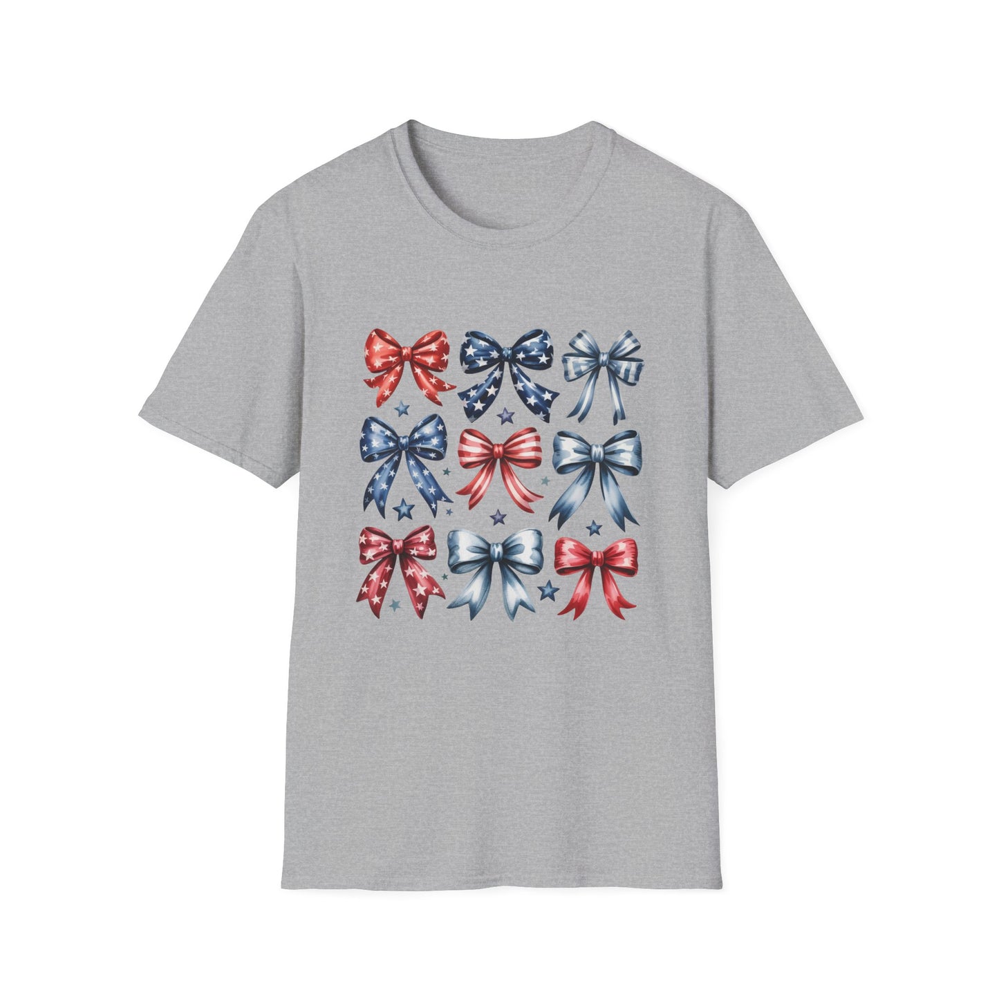 Red White Blue Bows T-Shirt | 4th of July Memorial Day Shirt