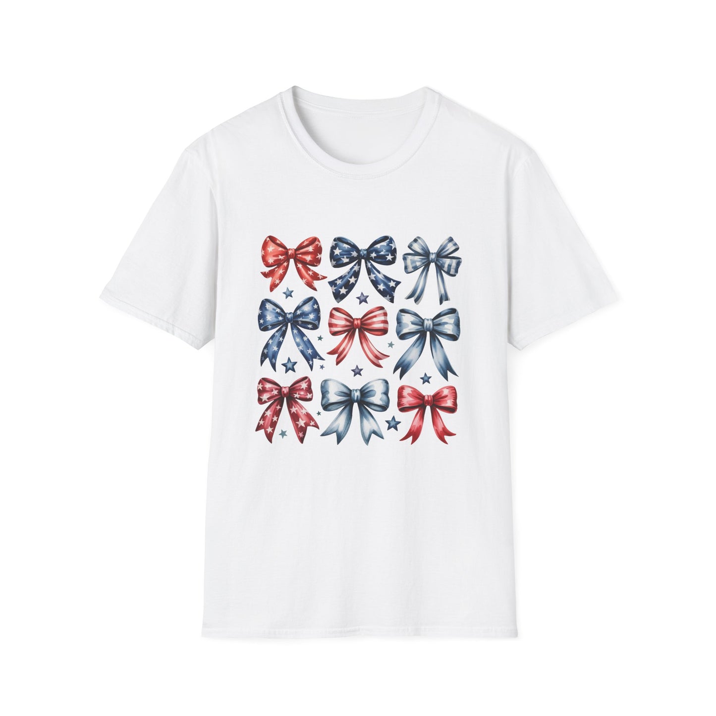 Red White Blue Bows T-Shirt | 4th of July Memorial Day Shirt