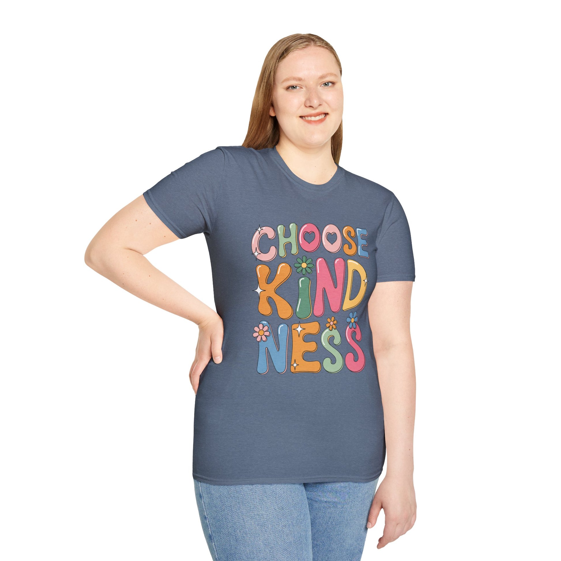 Choose Kindness T-Shirt | Retro Floral Positive Message Tee.