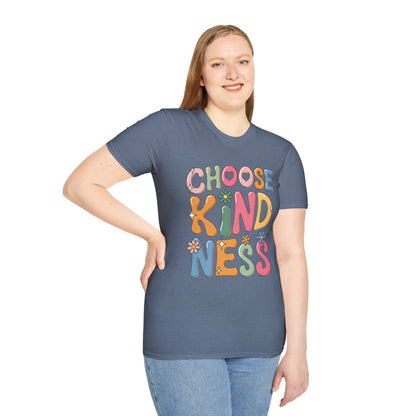 Choose Kindness T-Shirt | Retro Floral Positive Message Tee.