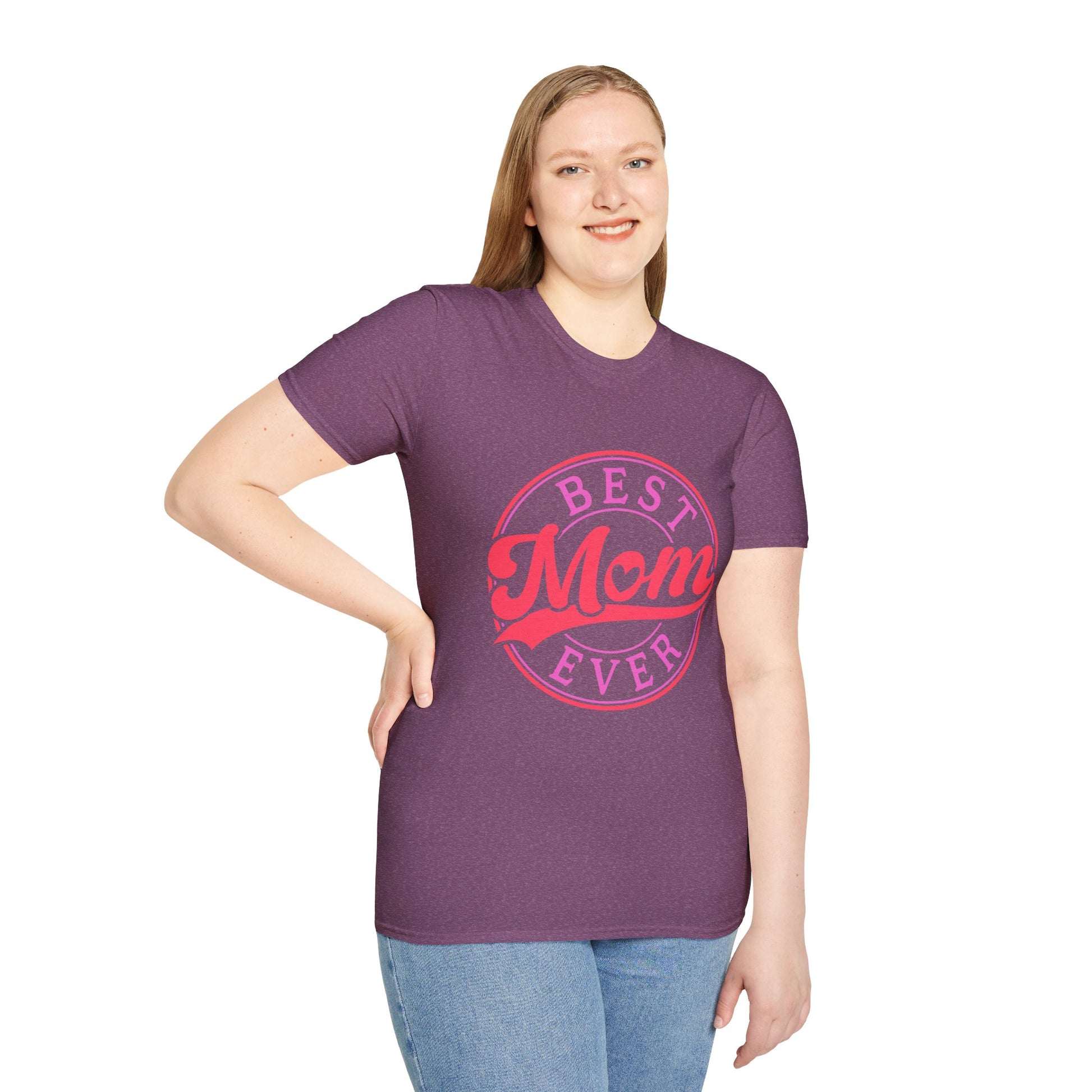 Best Mom Ever T-Shirt | Pink Retro Graphic Tee for Moms