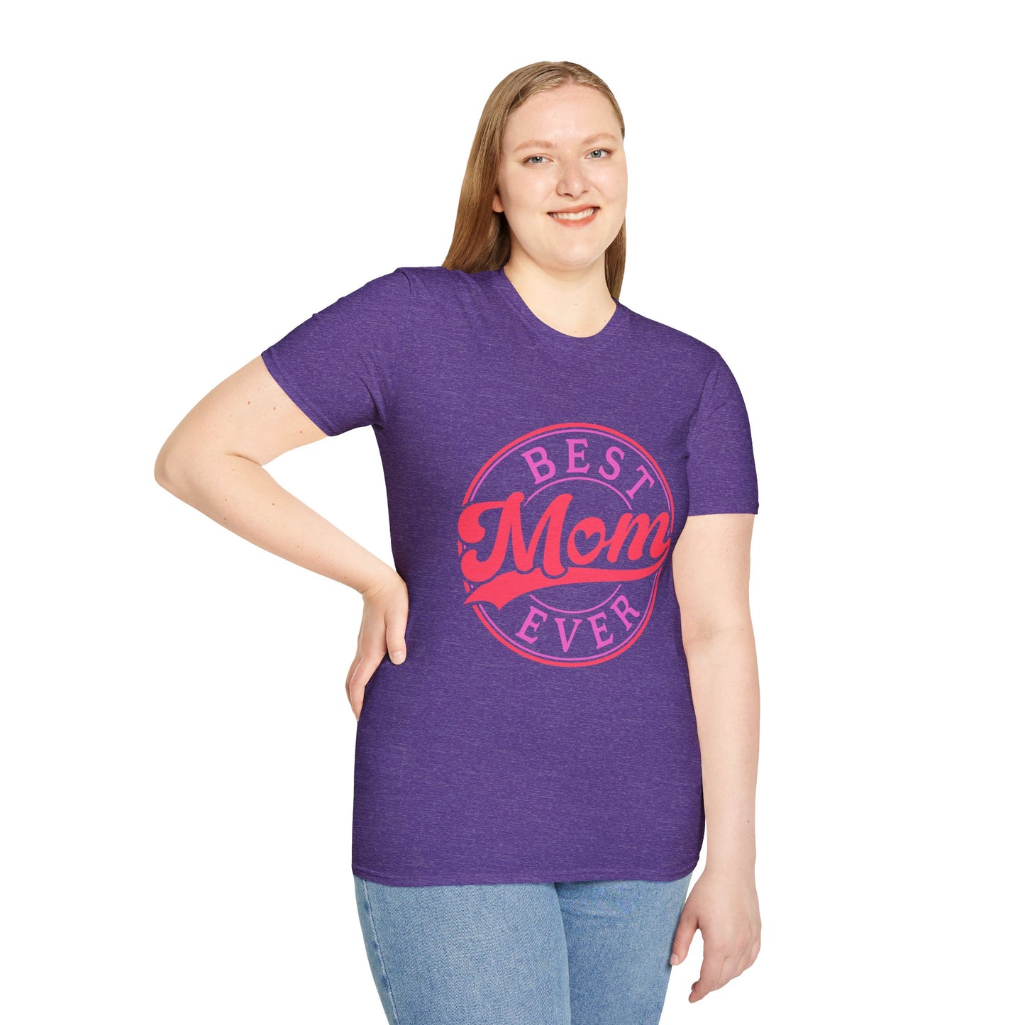 Best Mom Ever T-Shirt | Pink Retro Graphic Tee for Moms