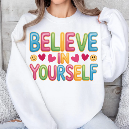 Believe In Yourself PNG | Mental Health Sublimation Design | Positive Shirt Graphic | Digital Download