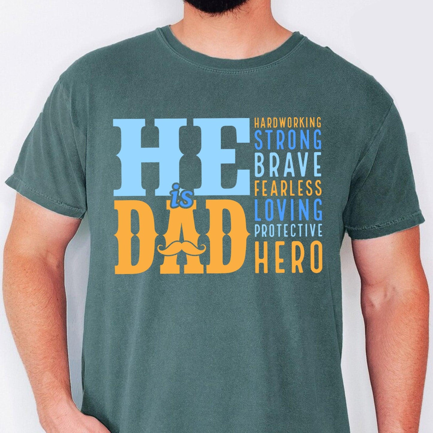 He Is Dad SVG PNG - Fathers Day Shirt Design Bold Typography - Cricut Sublimation Digital Download