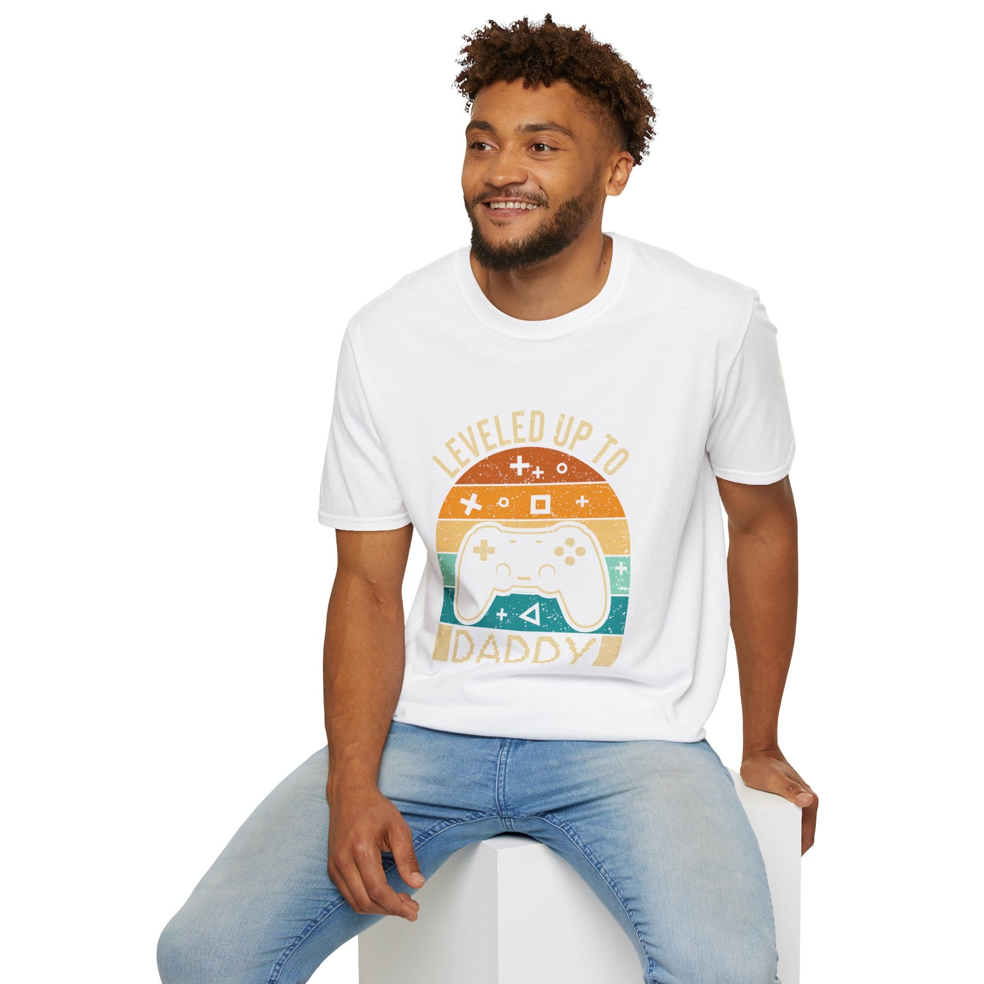 Dad Gamer T-Shirt | Leveled Up To Daddy Controller Tee