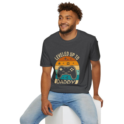 Dad Gamer T-Shirt | Leveled Up To Daddy Controller Tee