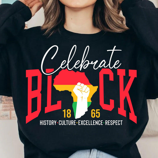 Celebrate Black Juneteenth 1865 SVG PNG | Black History Culture Excellence Design | Digital Download