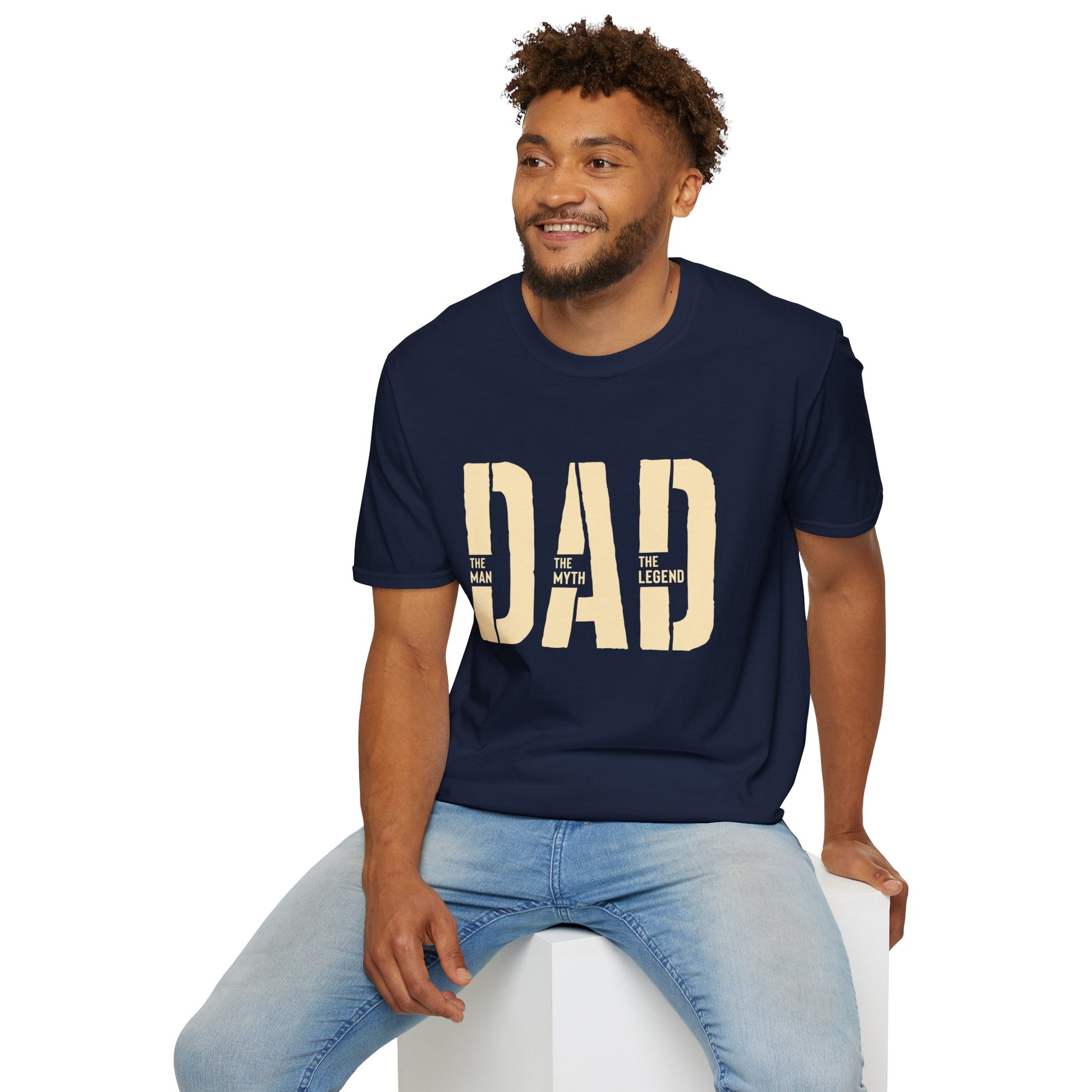 Dad Graphic T-Shirt | Minimal Retro Block Letter Tee.