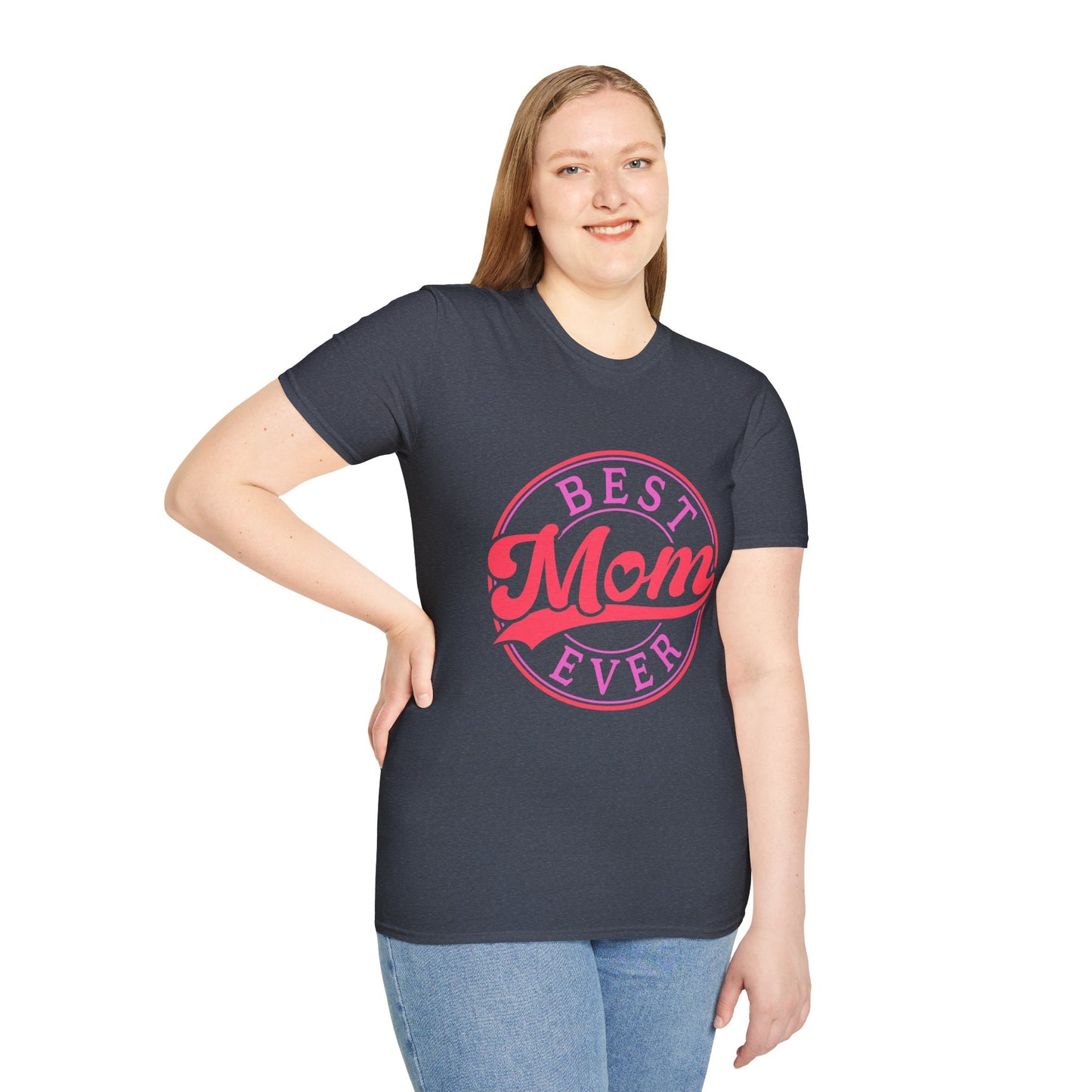 Best Mom Ever T-Shirt | Pink Retro Graphic Tee for Moms
