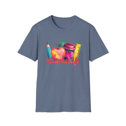 Teacher wearing a professional shirt, representing education and formal attire for classroom settings
