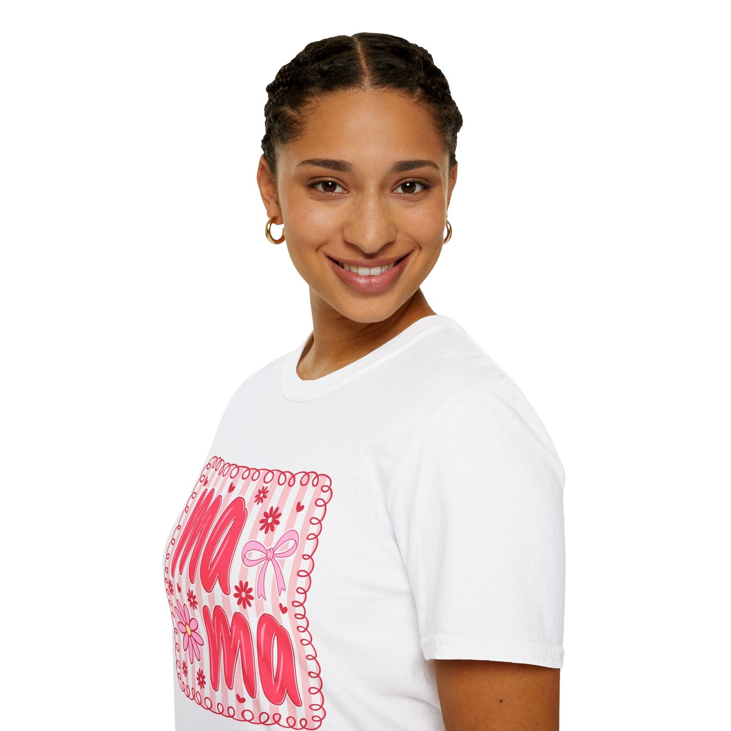 Mama Floral Graphic T-Shirt | Pink Hand lettered Tee.