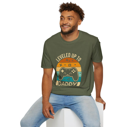 Dad Gamer T-Shirt | Leveled Up To Daddy Controller Tee