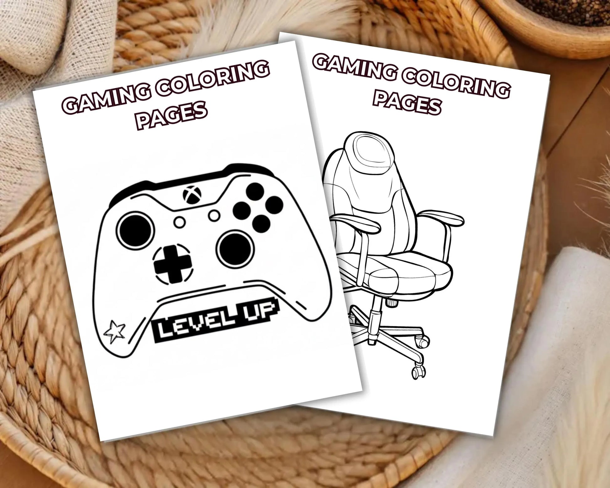 Gaming Coloring Pages Printable | Video Game Activity for Kids | Gamer Coloring Book | Instant Download - JBDesigns
