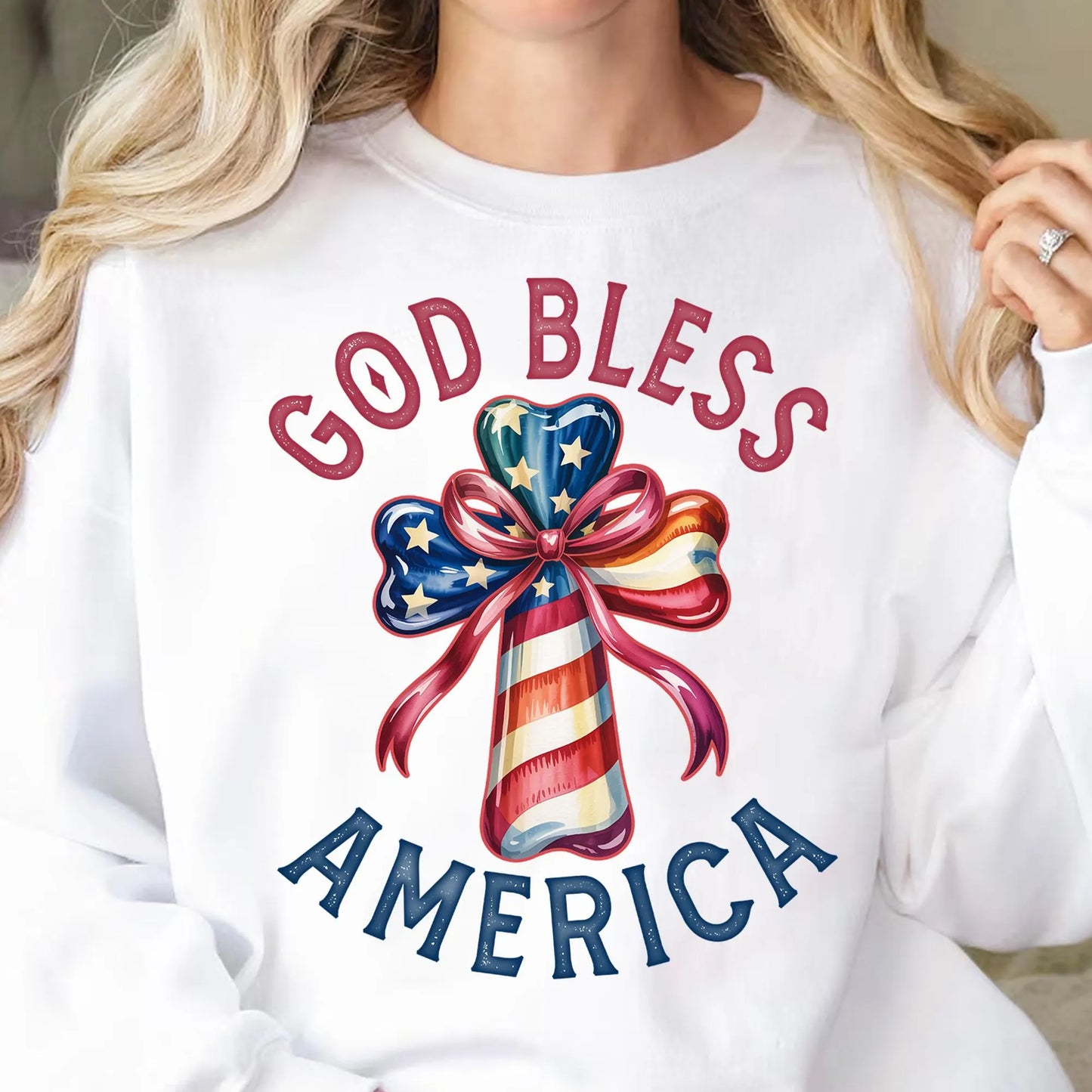 God Bless America PNG | 4th of July American Flag Sublimation Design | Digital Download