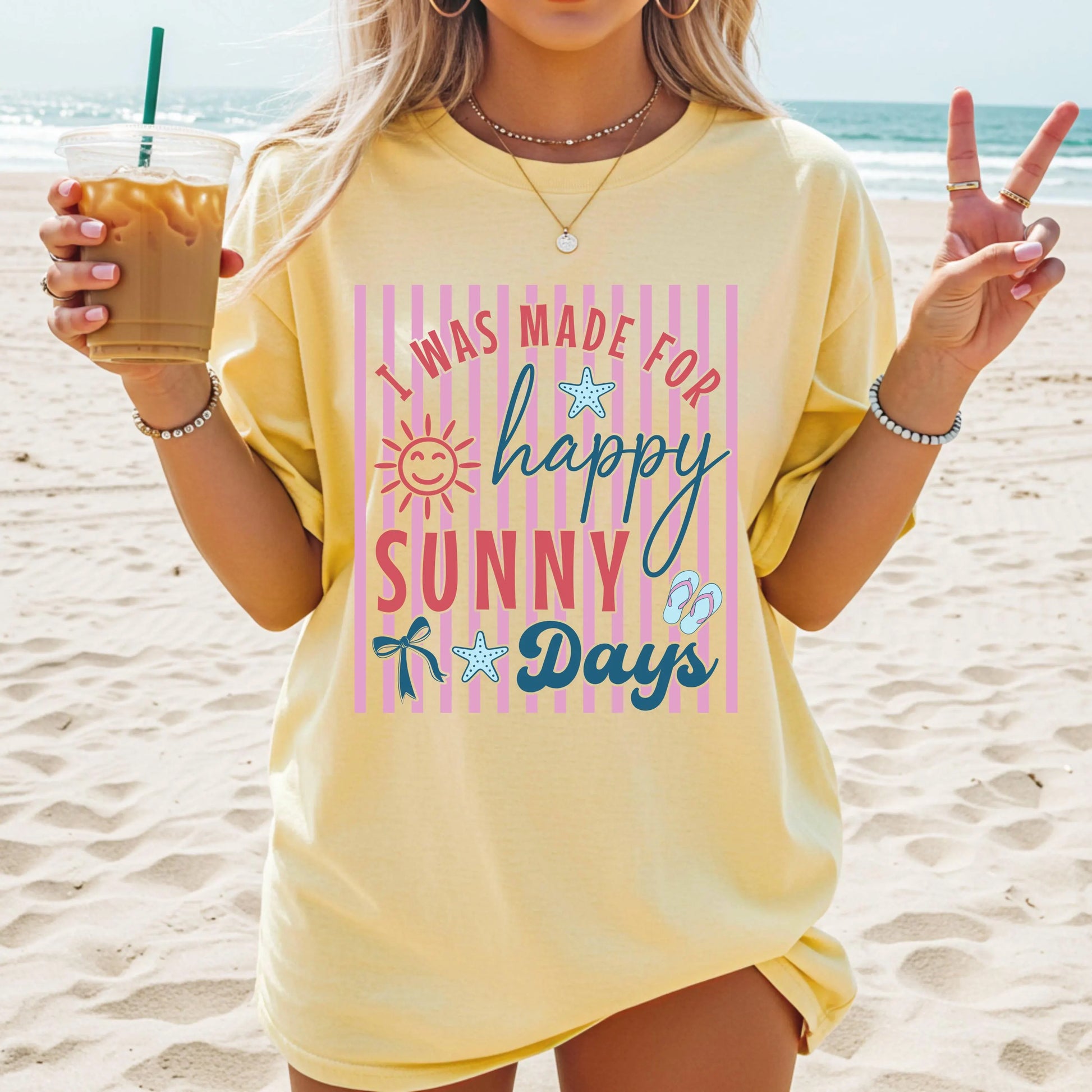 Retro Happy Sunny Days Shirt Design | Sublimation PNG SVG | Cricut Summer Graphic | Digital Download