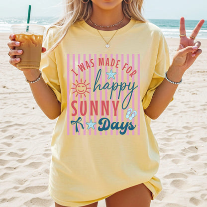 Retro Happy Sunny Days Shirt Design | Sublimation PNG SVG | Cricut Summer Graphic | Digital Download
