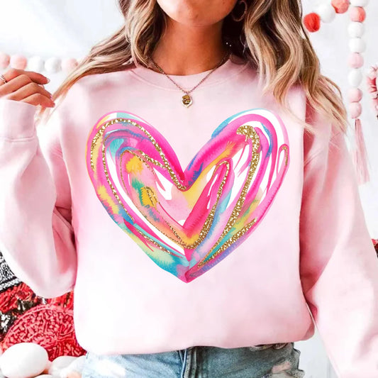 Pink Heart PNG Sublimation Design | Pastel Colors | Digital Download