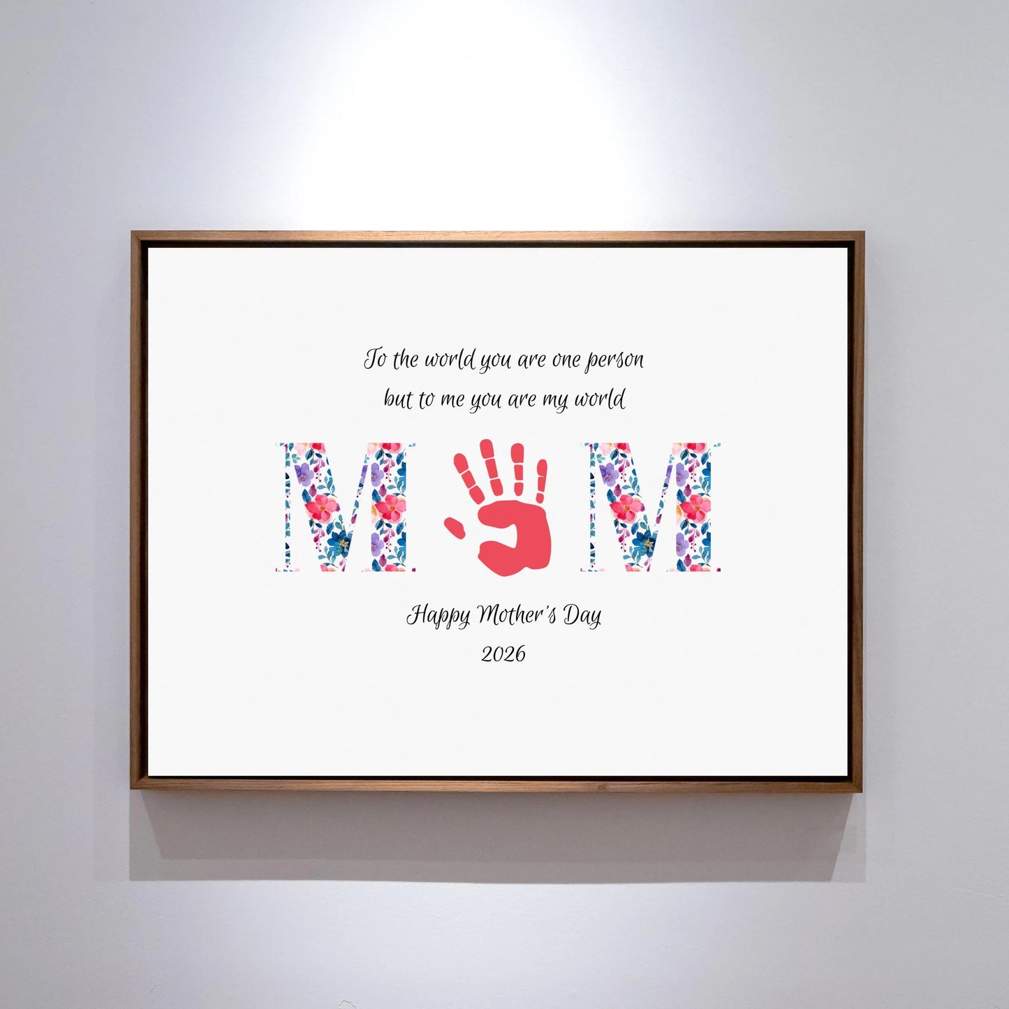 Mothers Day Handprint Art Printable | Kids Craft Keepsake | Digital Download - JBDesigns