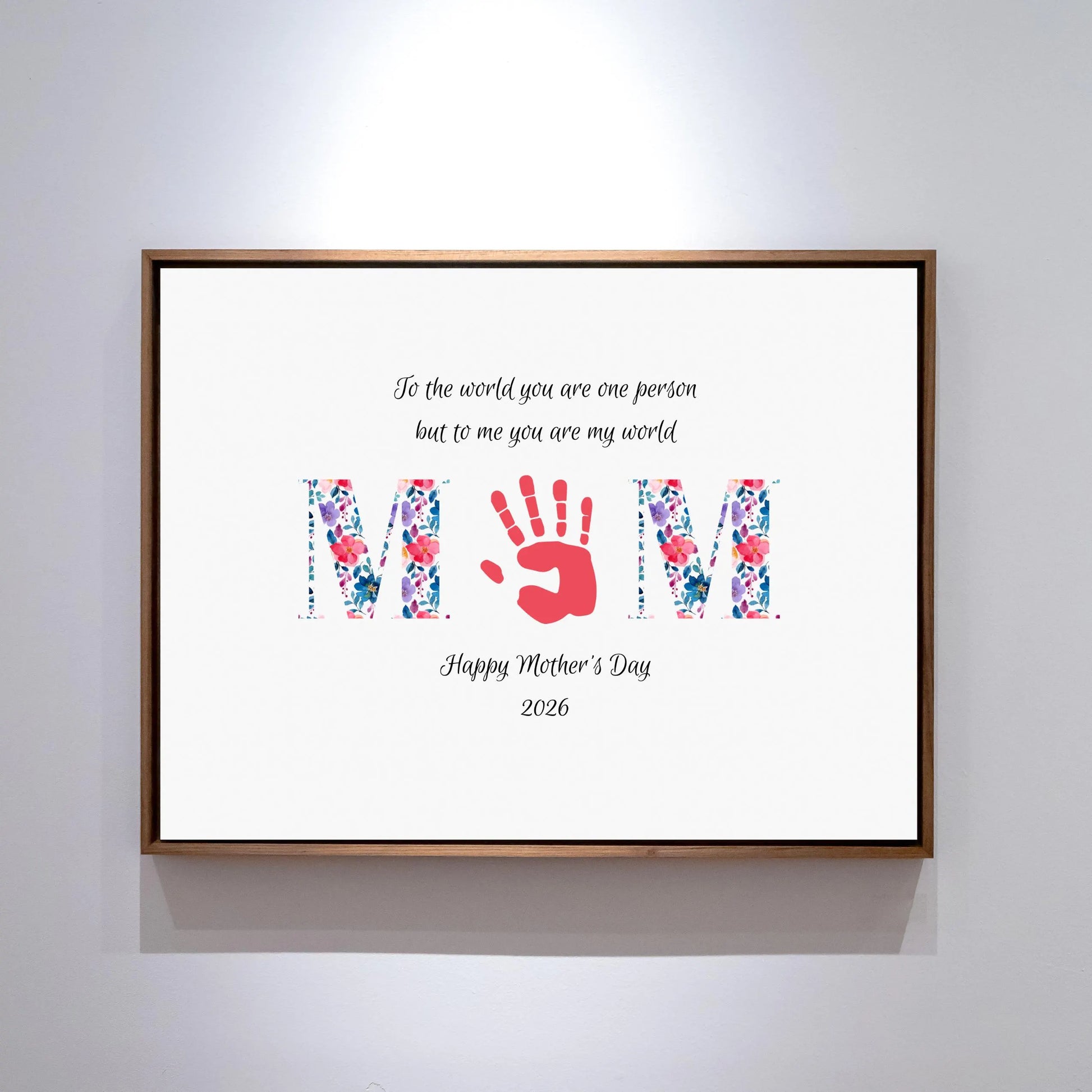 Mothers Day Handprint Art Printable | Kids Craft Keepsake | Digital Download - JBDesigns
