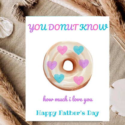 Donut Thumbprint Art Keepsake | Kids Mother’s Day Craft Printable | Handprint Gift for Mom | DIY Kids Activity | Digital Download