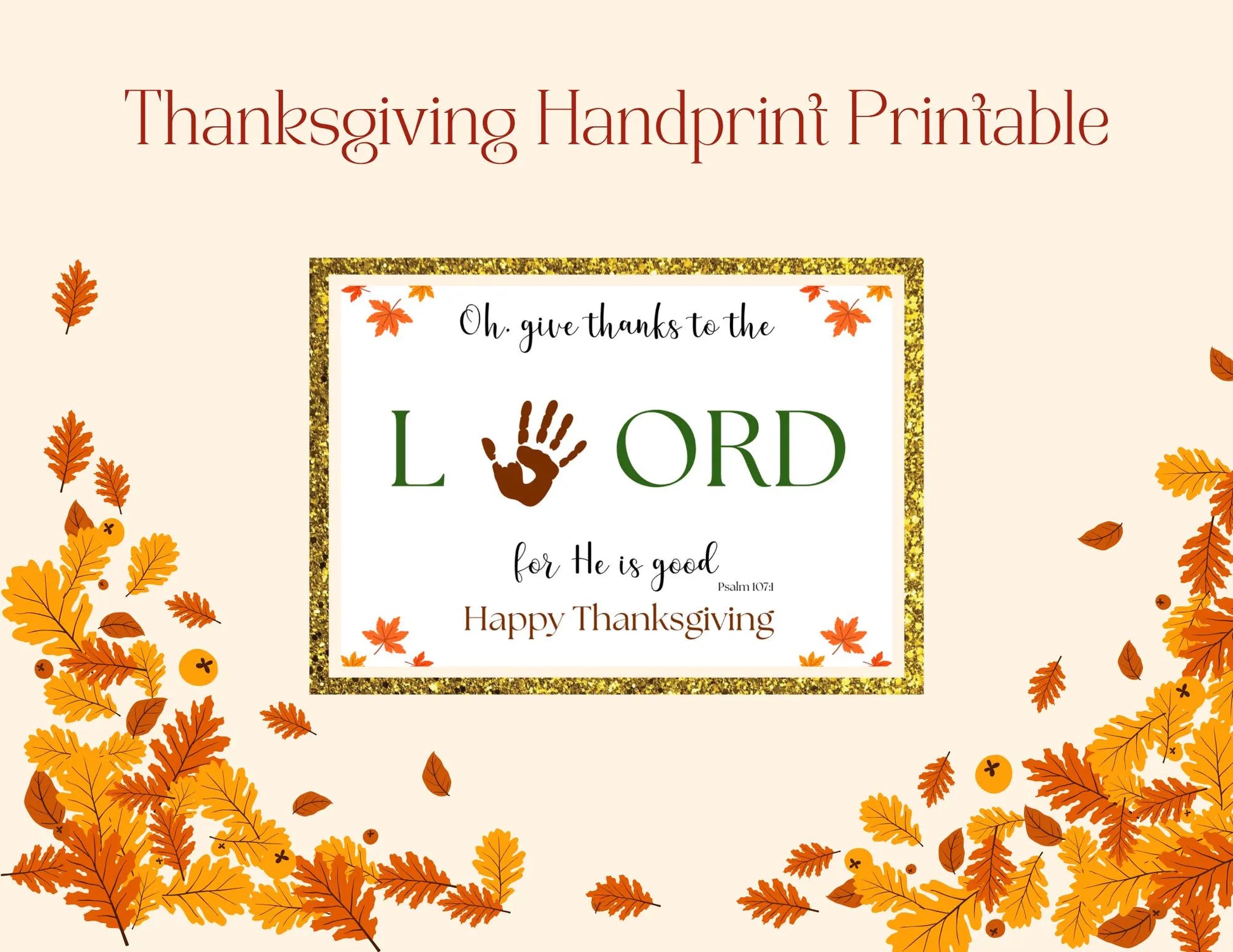 Thanksgiving Bible Verse Printable | Give Thanks Scripture | Christian Gratitude Print | Digital Download - JBDesigns
