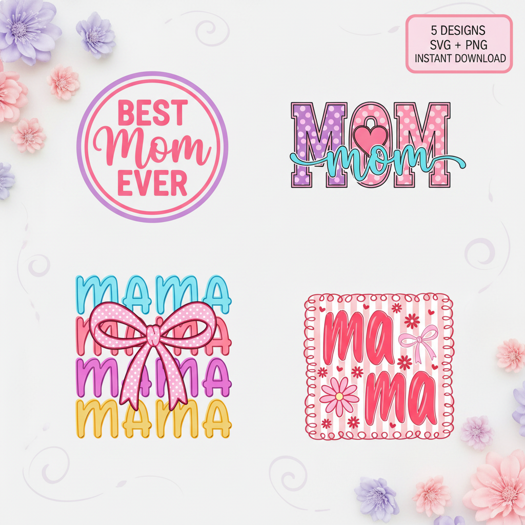 Mom SVG Bundle Mockup